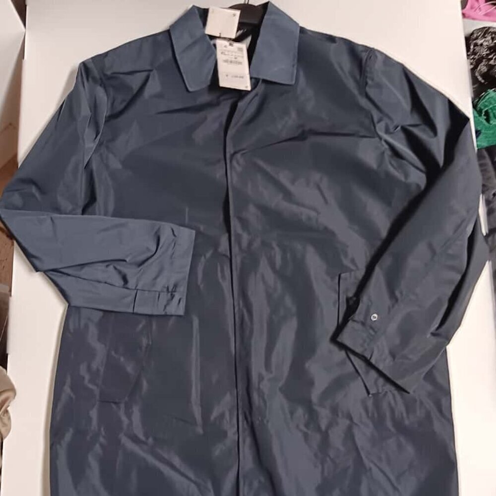 NWT Zara Technical Balcony Coat in Navy Blue